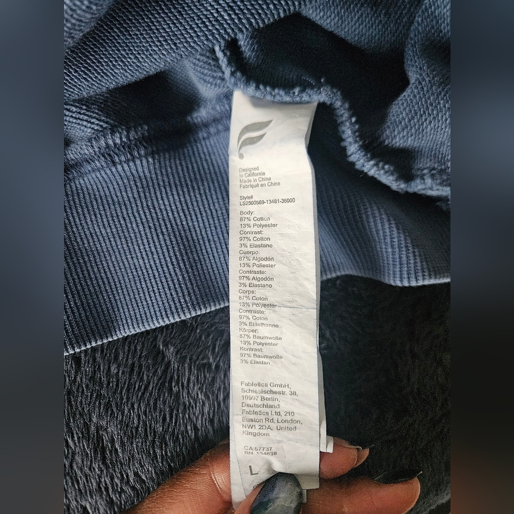 Fabletics Slate Blue Off-Shoulder Top - Picture 4 of 4
